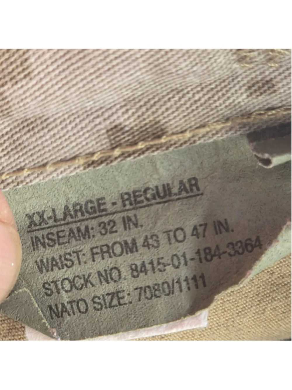 military bdu pants size 2xl mens